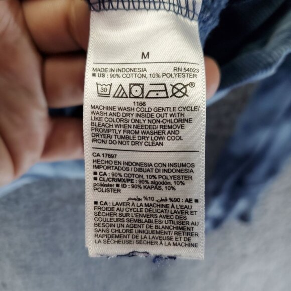 Old Navy Jacket Womens Medium Blue Tie-Dye Easy Vintage Full-Zip Hoodie - Picture 3 of 9